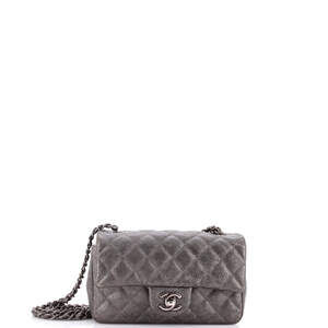 Chanel Mini Classic Single Flap Bag Quilted Caviar